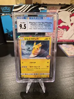 Playing In The Sea Pikachu 392/Sm-p Pokemon Center Promo Japanese CGC 9.5 Mint - Image 1