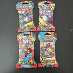 LOT of 4 Pokemon Mega Evolution Sleeved Booster Pack Full Art Collection S074 - Image 1