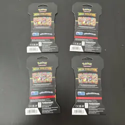 LOT of 4 Pokemon Mega Evolution Sleeved Booster Pack Full Art Collection S074 - Image 2