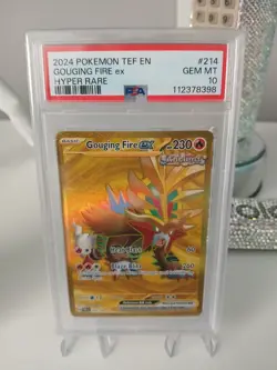 2024 Pokemon TEF EN GOUGING FIRE psa 10 english HYPER RARE! - Image 1