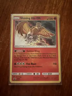 Pokemon TCG Shining Ho-Oh SM70 Black Star Promo 2017 Shiny - Image 1
