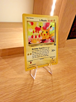 Birthday Pikachu 24/53 WOTC Promo Holo – Holo MP – Vintage Pokemon - Image 2