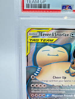 2019 Pokemon S&M Team Up Eevee & Snorlax GX #171 | FULL ART | PSA 9 MINT - Image 2