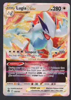 Pokemon Lugia VSTAR SWSH12: Silver Tempest #139/195 NM - Image 1