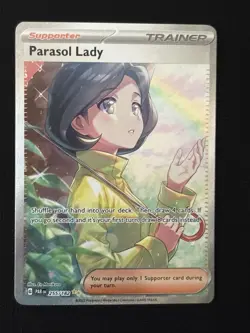 Pokemon TCG Parasol Lady Paradox Rift 255/182 Holo Special Illustration Rare - Image 1