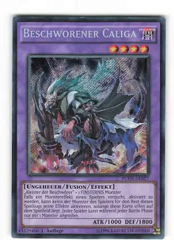 Yugioh BESCHWORENER CALIGA , fuen-de027 Secret Rare deutsch Near Mint 1. Auflage - Image 1