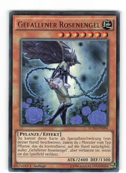 Yugioh GEFALLENER ROSENENGEL , lc5d-de094 Ultra Rare deutsch Exc 1. Auflage - Image 1