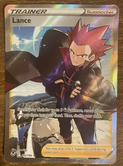 Pokemon TCG Lance Full Art Trainer SWSH12: Silver Tempest #192/195 - Image 1