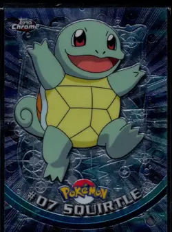 Squirtle #07 Chrome 1999 Topps TV Pokemon Card NM - Image 1