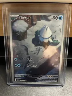 Pokemon Card Snover 140/132 Mega Evolution Illustration Rare Near Mint - Image 1