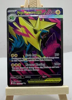 Pokemon Mega Manectric EX Me01: Mega Evolution 158/132 Ultra Rare Full Art Holo - Image 1