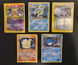Lotto Carte Pokemon Vintage - Oltre 140 Carte + Holo Rare Alakazam, Gyarados ecc - Image 1