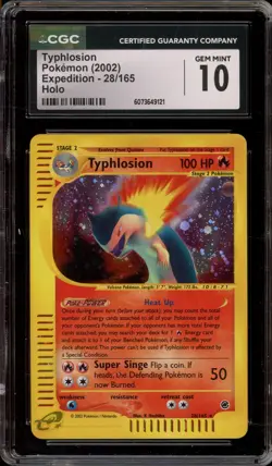 Pokemon Typhlosion Expedition Holo Rare #28 CGC 10 Gem Mint - Image 1