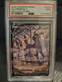 Pokemon TCG Umbreon V Full Art TG22 Brilliant Stars Trainer Gallery Mint PSA 9 - Image 1