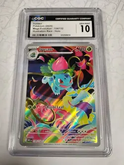 Ivysaur *CGC 10* Illustration Rare *Mega Evolution* 134/132 * Pokemon - Image 1
