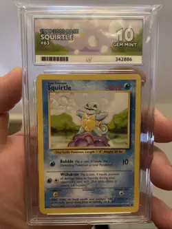 1999-2000 4th Print SQUIRTLE #63 Ace 10 GEM MINT Base Set 1999 Pokemon TCG - Image 1