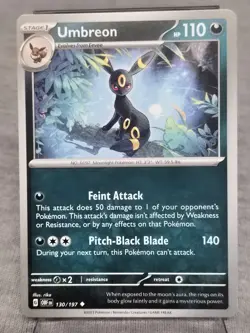 Pokemon TCG Umbreon SV03: Obsidian Flames 130/197 Regular Uncommon - Image 1