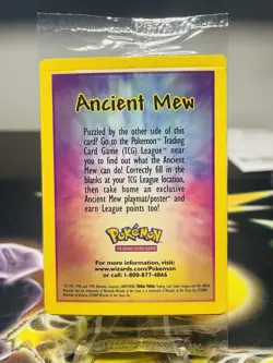 SEALED Ancient Mew Pokemon 2000 The Movie WotC Black Star Promo Pokemon Card - Image 2
