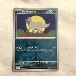 Poochyena 105/162 Reverse Holo Temporal Forces NM Pokemon card - Image 1