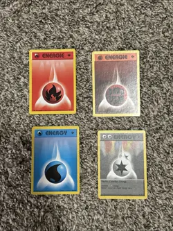 Set of 4 1st Edition Pokemon Energy Cards - Image 1