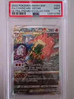 Charizard VSTAR 262 PSA 9 Graded Pokemon Card Ultra Premium Collection Single - Image 1