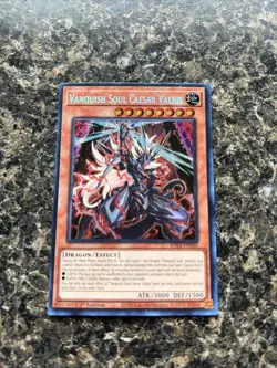 Vanquish Soul Caesar Valius 1st Edition Secret Rare Card RA04-EN046 Yu-Gi-Oh! - Image 1