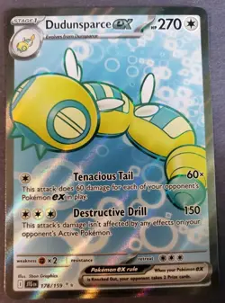 Pokemon TCG Dundunsparce EX 178/159 Ultra Rare Journey Together Card NM - Image 1