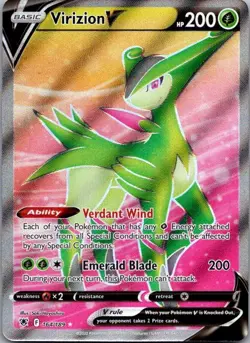 Pokemon TCG Virizion V (Full Art) Ultra Rare SWSH10: Astral Radiance 164/189 NM - Image 1