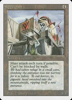 MRMS ENGLISH Djaggernaut - Juggernaut PLAYED/POOR MTG REVISED - Image 1