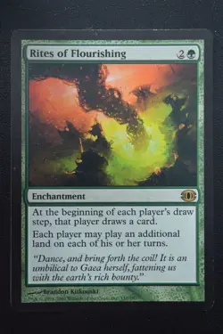Magic The Gathering MTG RITES OF FLOURISHING Future Sight LP Lightly Played - Image 1