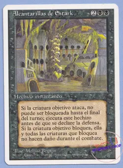 Sewers of Estark Spanish MTG MISPRINT - White Border Instead of Black - Image 1