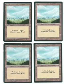 Magic MTG FBB 4x German MISPRINT Wald Forest Plains www_MoxBeta_com - Image 1