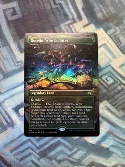 MTG Borderless Foil Boseiju, Who Endures NM Unplayed Kamigawa: Neon Dynasty - Image 1