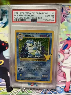 2021 Pokemon Celebrations Blastoise Holo 2/102 PSA Gem Mt 10 - Image 1