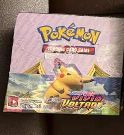 Pokemon TCG Sword & Shield Vivid Voltage Booster Box Sealed - Image 1