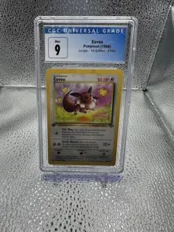 Pokemon Eevee 1st Edition 51/64 CGC 9 1999 WOTC Jungle - Image 1