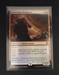 1x Generous Plunderer Outlaws of Thunder Junction: the Big Score Foil - Image 1