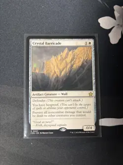 MTG Foundations Crystal Barricade x1 Rare Artifact Creature NM/M - Image 1