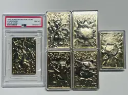 1999 Burger King Pokemon 23k Gold Plated Trading Cards FULL Set Charizard PSA 8 - Image 2
