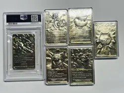 1999 Burger King Pokemon 23k Gold Plated Trading Cards FULL Set Charizard PSA 8 - Image 3