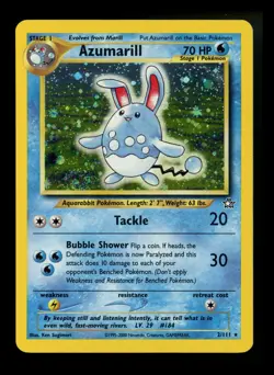 #3 Azumarill 2/111 Neo Genesis 2000 Holo Rare WOTC Pokemon Card TCG - Image 1
