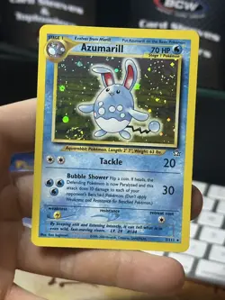 #3 Azumarill 2/111 Neo Genesis 2000 Holo Rare WOTC Pokemon Card TCG - Image 3