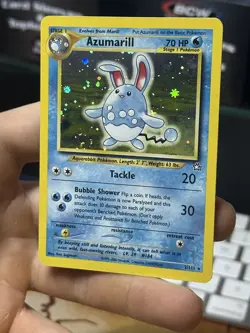 #3 Azumarill 2/111 Neo Genesis 2000 Holo Rare WOTC Pokemon Card TCG - Image 4