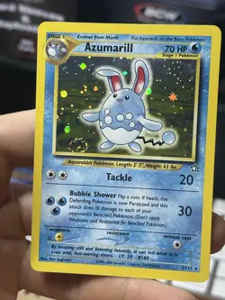 #3 Azumarill 2/111 Neo Genesis 2000 Holo Rare WOTC Pokemon Card TCG - Image 5