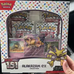 2- Pokemon TCG Scarlet & Violet 151 Alakazam EX Collection Factory Sealed Swirl - Image 2
