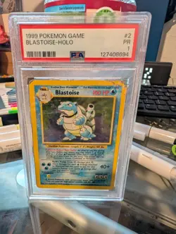 1999 POKEMON BASE SET UNLIMITED #2 BLASTOISE-HOLO PSA 1 - Image 1