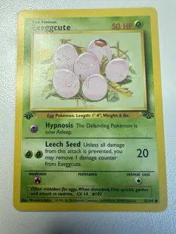 Exeggcute 1st Edition Jungle 52/64 Common WOTC Vintage Pokemon - Image 1