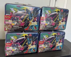 Pokemon Set Of 4 2025 Fall Mega Collector Chest Tin Box 6 Booster Packs Each - Image 2