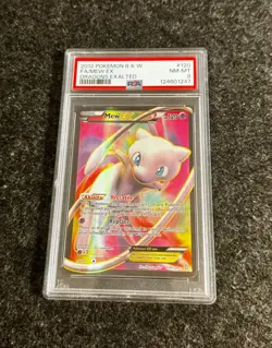 Pokemon Mew EX Dragons Exalted Full Art #120 PSA 8 - Image 1