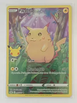 2021 Pokemon TCG Celebrations Pikachu Full Art 005/025 NM - Image 1